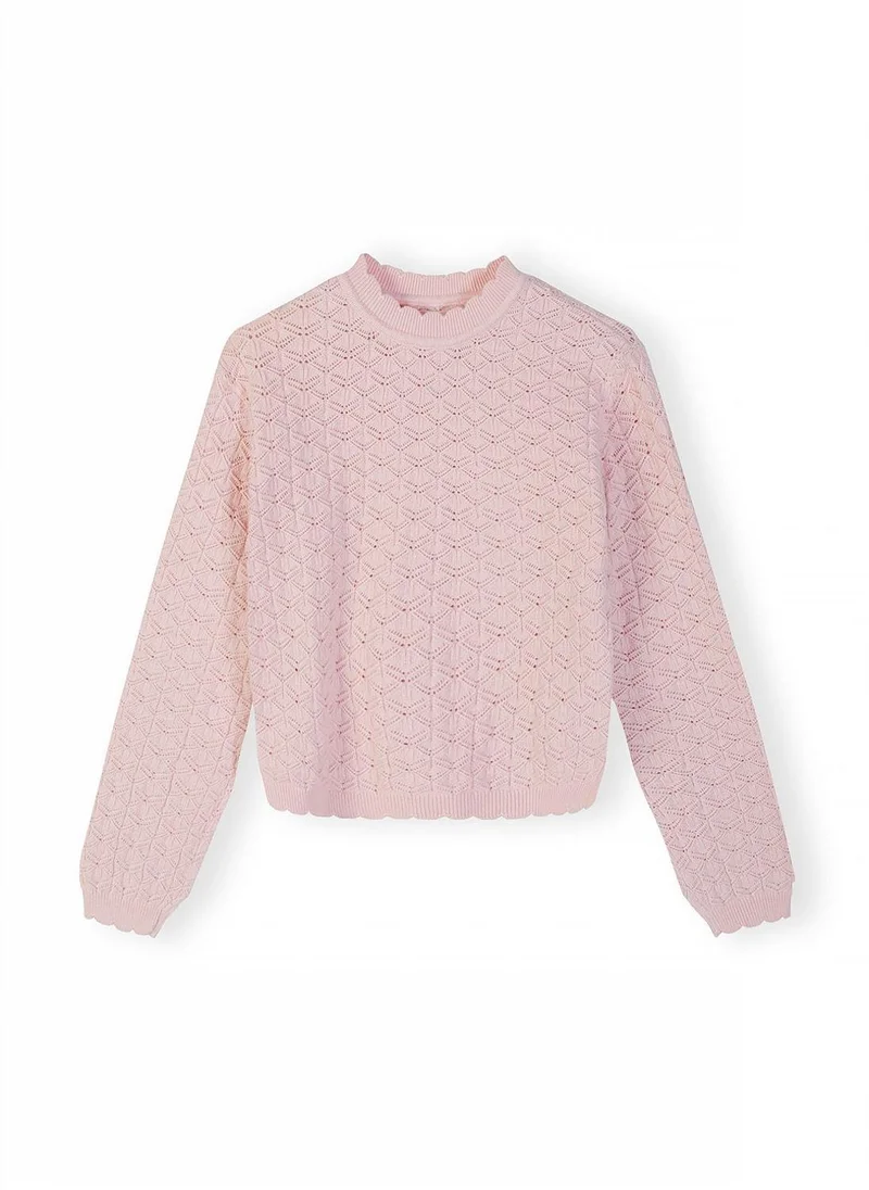 مينوتي Girls pink long sleeve jumper regular fit 3-15 years